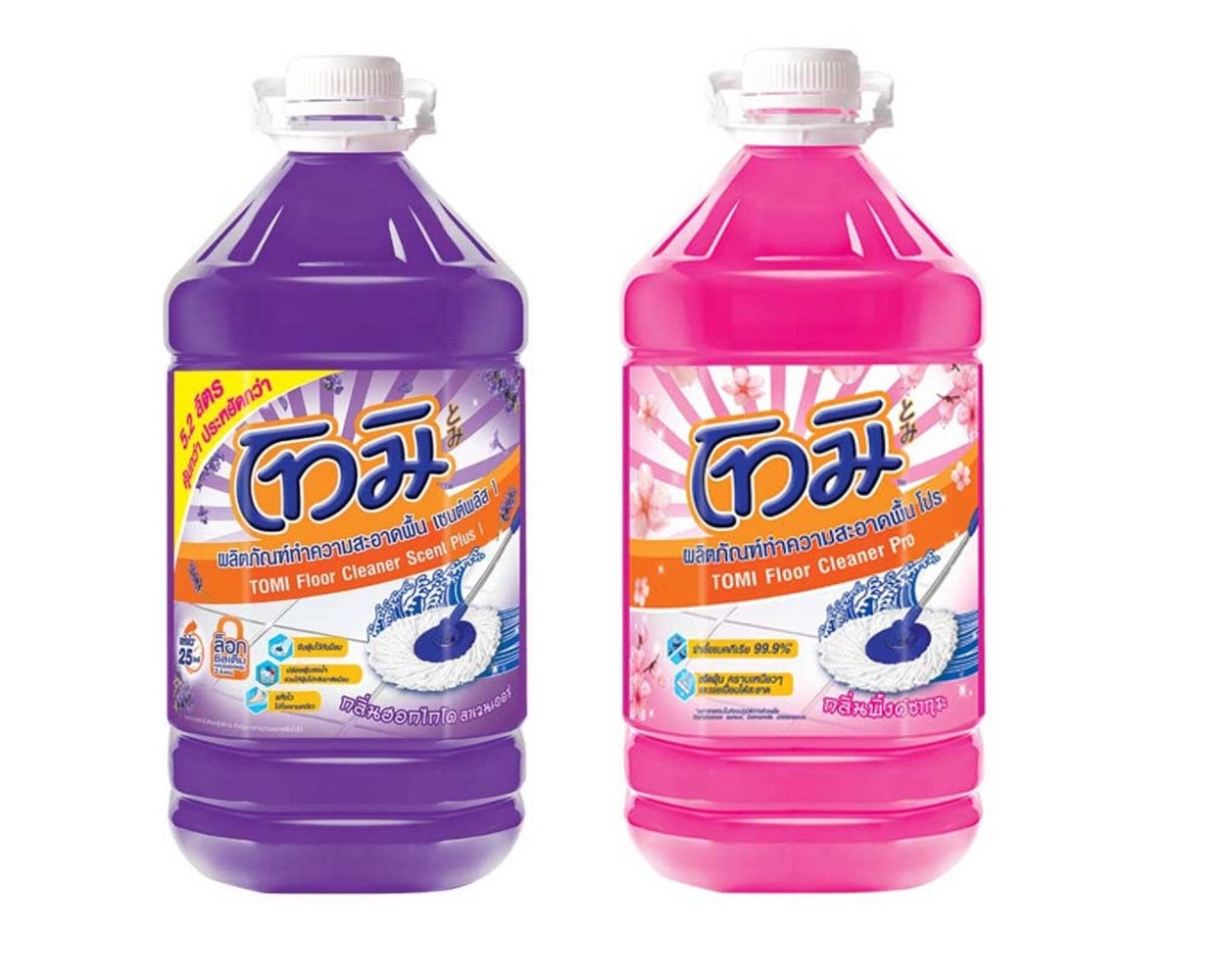 โทมิ ผลิตภัณฑ์ทำความสะอาดพื้น 5000 มล. (สีแดง)-1