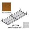 Hook On Aluminum Ceiling R-H200 Metalworks Dark Cherry Wood 1200x400 mm M3 Extra Micro Perforated