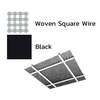 Galvanized Steel Ceiling Q-L Mesh Metalworks Black Woven Square Wire