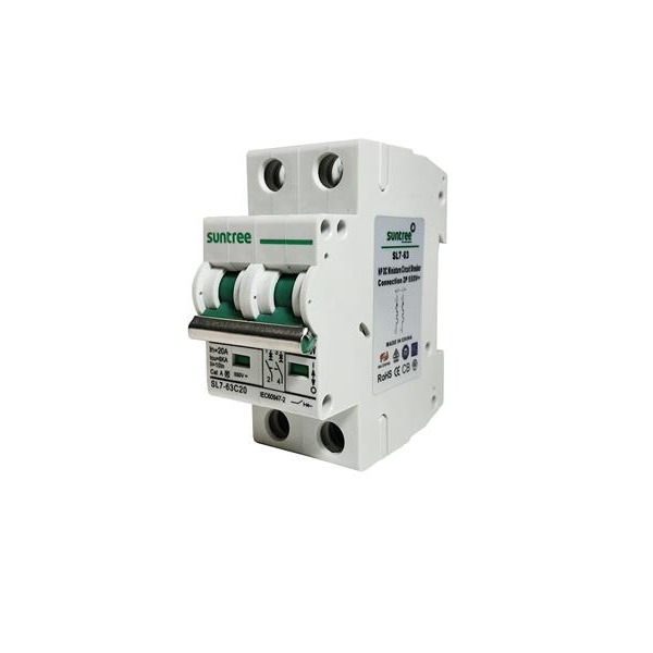 เซอร์กิตเบรกเกอร์ รุ่น DC SL7-63NP (2P) 20A 550V สีขาว-1