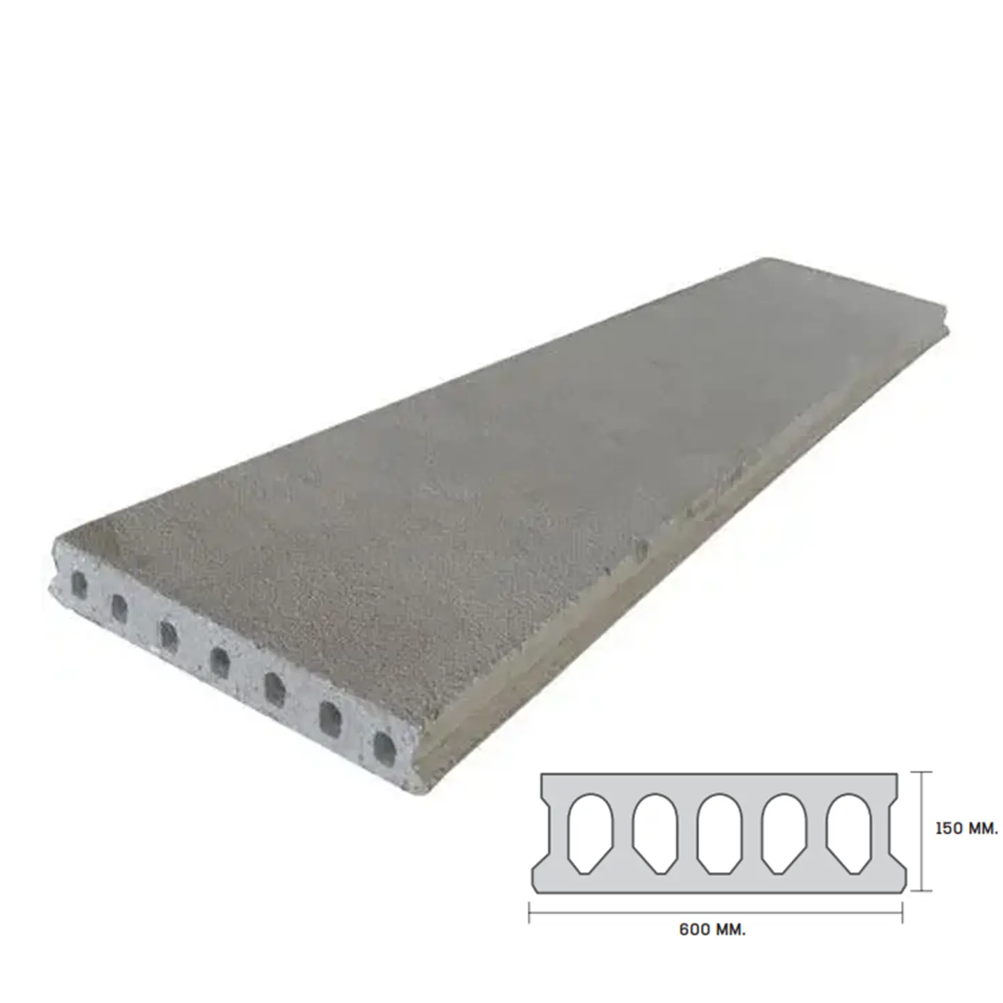 Hollow Core 15x60 cm PC Wire 8 Size: 5 mm-1