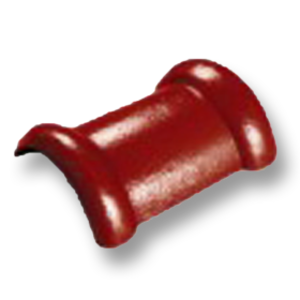 ครอบสันโค้ง 2 ทาง กระเบื้อง CT ตราเพชร Gran Onda แดงชบา 212MR001101-