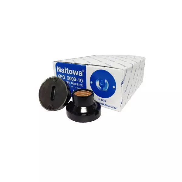ขั้วแป้นเกลียว E27 รุ่น N-027 สีดำ NAITOWA-1