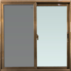 หน้าต่างบานเลื่อน อะลูมิเนียม S-S AZLE 100x100 ซม. สีชา (1182992)-1