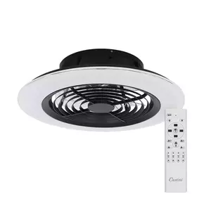 พัดลมไฟเพดาน LED CARINI TRY-NOVA105BK 60 วัตต์ COOLWHITE/DAYLIGHT/WARMWHITE สีดำ 25 นิ้ว (1149230)