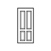 ประตู ไฟเบอร์กลาส UNIX FG04 90x200 รองพื้นขาว 8852401130136