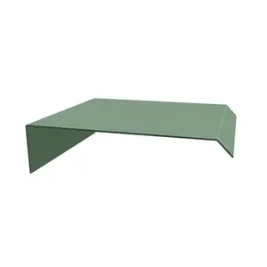 Gable Trim-Curve Type2 Metal Sheet BlueScope ZACS Cool Girth 457 mm. Banana Leaf AZ70 0.40 mm. Length 3.1 m-1