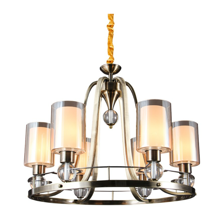โคมไฟระย้า MAX LIGHT D3073/6 ขั้วหลอด E27 6 หลอด ขนาด 40W สีเงิน-1