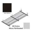 Hook On Galvanized Steel Ceiling R-H200 Metalworks Dark Walnut 1200x400 mm M3 Extra Micro Perforated