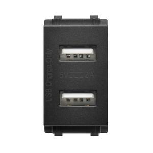 เต้ารับ USB PHILIPS 1 ช่อง LEAF 2 แอมแปร์ สีดำ (1166184)
