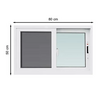 หน้าต่างUPVC S-S มุ้ง AZLE 80x50 ซม. ขาว (1183790)