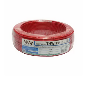 สายไฟ THW (IEC01) 1x1.5 ตร.มม. สีแดง 100 เมตร NNN-1