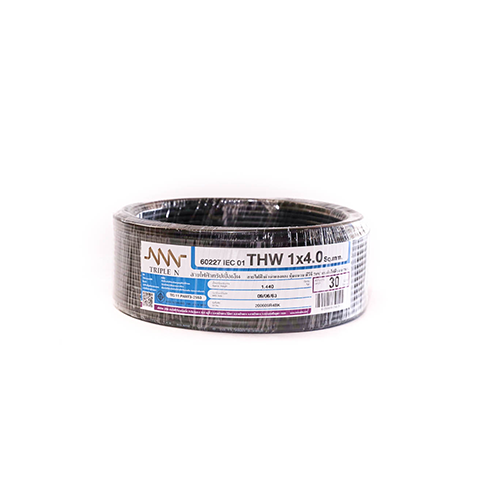 NNN Electric Wire IEC01 THW 1x4 30M Black-1