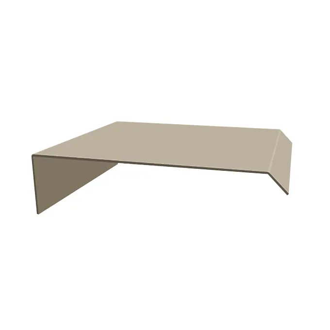 Gable Trim-Curve Metal Sheet BlueScope ZACS Cool Girth 610 mm. Peanut Butter AZ70 0.40 mm. Length 3.1 m.-1