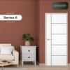 Melamine Door MDF iDoor S6 Pearl White 3.5x80x200 cm Pattern 6