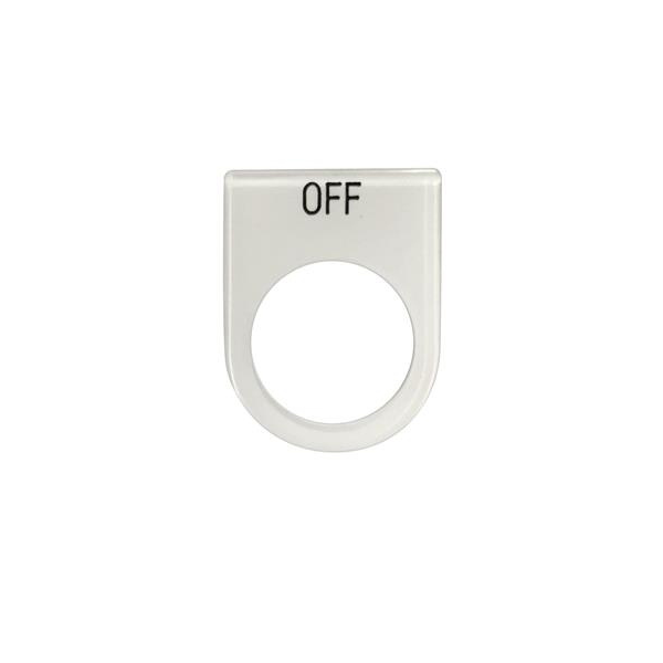 เนมเพลท OFF ขนาด 25 มม. สีขาว-1