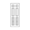 ประตูไฟเบอร์ซีเมนต์ UNIX FC06L 80x200 รองพื้น เจาะลูกบิด เซาะร่อง 8859344477335
