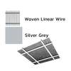 Galvanized Steel Ceiling Q-L Mesh Metalworks Silver Grey Woven Linear Wire
