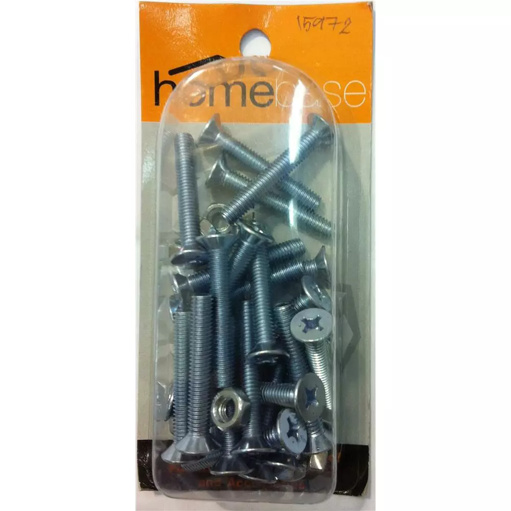 สกรูเกลียวมิลพร้อมน็อต JF DEXZON 6X40 มม. แพ็ก 25 ชิ้น (1187196)-1