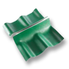 Diamond Roman Tile Sodchuen Green Wall Ridge Left to Right