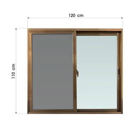 หน้าต่างบานเลื่อน อะลูมิเนียม S-S มุ้ง WINDOW ASIA F10 120X110 ซม. สีน้ำตาล (1164135)-1