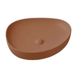 อ่างล้างหน้าวางบนเคาน์เตอร์ COTTO C001266 CB รุ่นเคลียร์ สีซินนามอนบราวน์-1