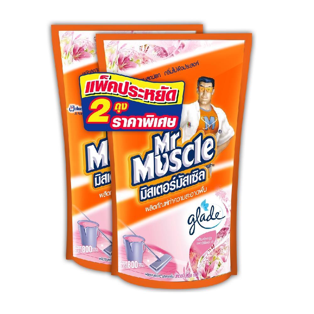น้ำยาถูพื้น800ml MR.MUSCLE ฟลอรัล1x2 (1073018)-1