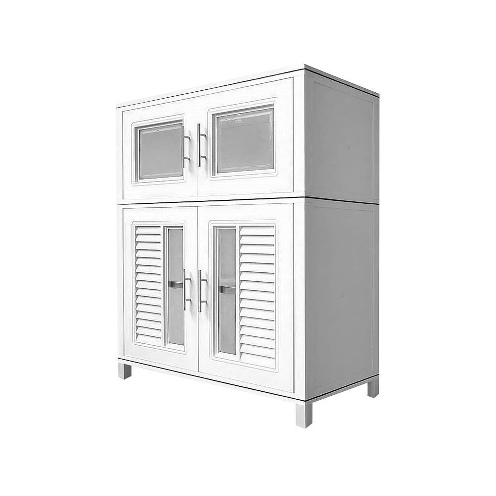 Double cabinet PLAT. CURVE 90x42CM GY (1160138)-1