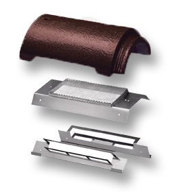 SCG Concrete Elabana Brown Oak Air Vent Ridge Set-