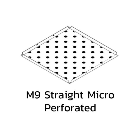 ฝ้าอลูมิเนียม คลิป-อิน Metalworks Q-Clip F White แผ่นเจาะรู M9 Straight Micro Perforated-1