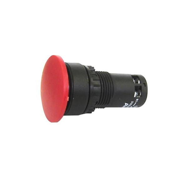 สวิทช์ปุ่มกด หัวเห็ด (คอนแทค 1A1B) รุ่น TS2BMR-C-MT ขนาด 22/25 มม. สีแดง-1