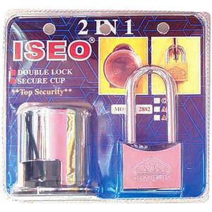 กุญแจพร้อมฝาครอบลูกบิด ISON 2882C 50 มม. สีสเตนเลส (81567)