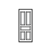 ประตู ไฟเบอร์กลาส UNIX FG05 90x200 รองพื้นขาว 8852401131157