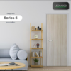 Melamine Door MDF iDoor S5 White teak 3.5x80x200 cm