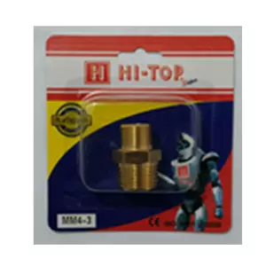 ข้อต่อเกลียวนอก-นอก HI-TOP มม. 4-3 หุน (1/2-3/8 นิ้ว) สีทอง (1157415)-1
