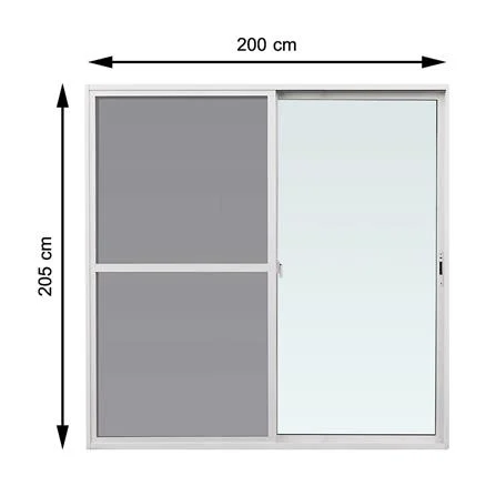 ประตูบานเลื่อน อะลูมิเนียม S-S มุ้ง WINDOW ASIA F10 200X205 ซม.สีขาว (1164088)-1