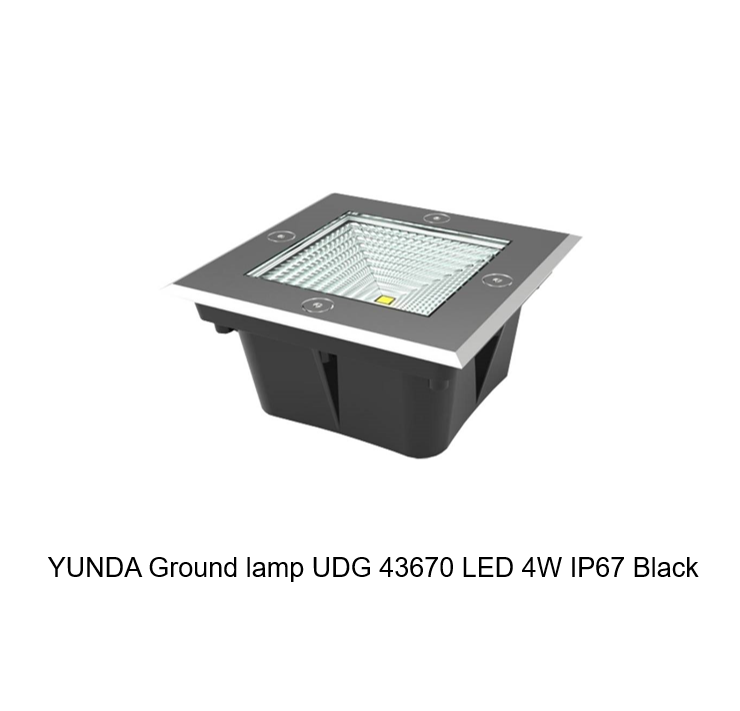 YUNDA Ground lamp UDG 43670 LED 4W IP67 Black -1