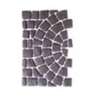 Carpet Stone Semicircle Sand texture 52.5x80x2 cm Black Grey (Cancelled)