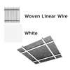 Galvanized Steel Ceiling Q-L Mesh Metalworks White Woven Linear Wire