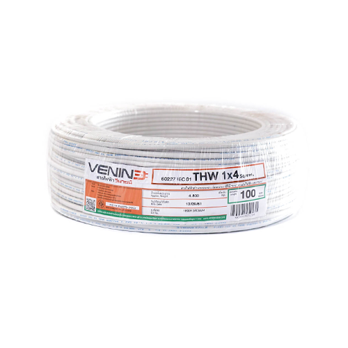 Electric Wire IEC01 THW VENINE 1x4 100M White-1