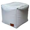 Square Bean Bag Stool ZIDDI Size M Silver