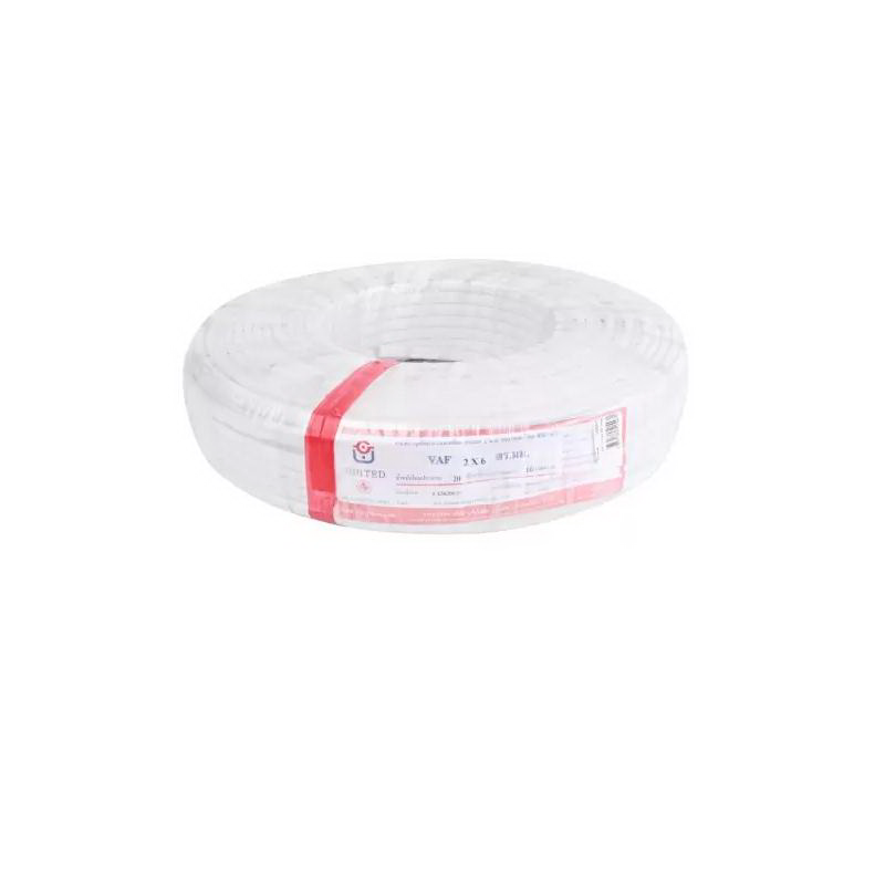 สายไฟ VAF 2 x 6 x 100 เมตร สีขาว-1
