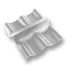 Diamond Roman Tile White Wall Ridge Left to Right