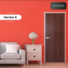 Melamine Door MDF iDoor S6 Mahogany 3.5x80x200 cm Pattern 03