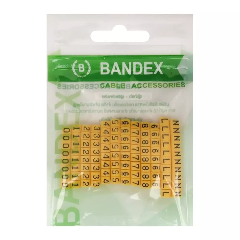 เคเบิ้ลมาร์คเกอร์ BANDEX BM1-MT MIX (0-N) สีเหลือง (1151061)-1
