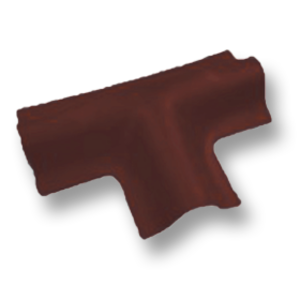 Diamond Roman Tile Sparkling Brown 3-Way T Curve-