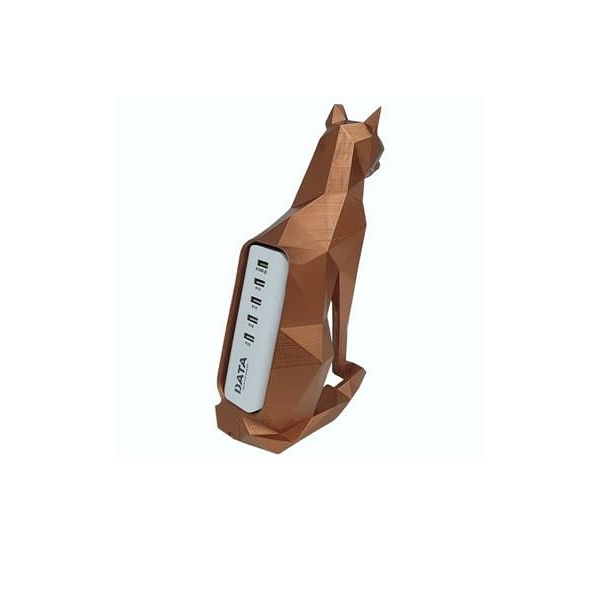 ชุดปลั๊ก USB รุ่นแมวปลั๊กไฟ USB ขนาด 1.2 เมตร สีทองแดง-1