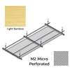 Hook On Galvanized Steel Ceiling R-H200 Metalworks Light Bamboo 1350x450 mm M2 Micro Perforated