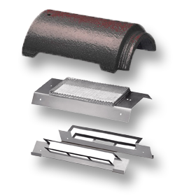 SCG Concrete Elabana Tantalum Grey Air Vent Ridge Set-