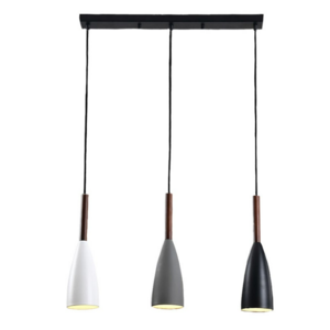 โคมไฟระย้า โคมไฟแขวน LIGHTMOST 17651-3B ขั้วหลอด E14 3 หลอด ขนาด 40W สีเทาขาว-1